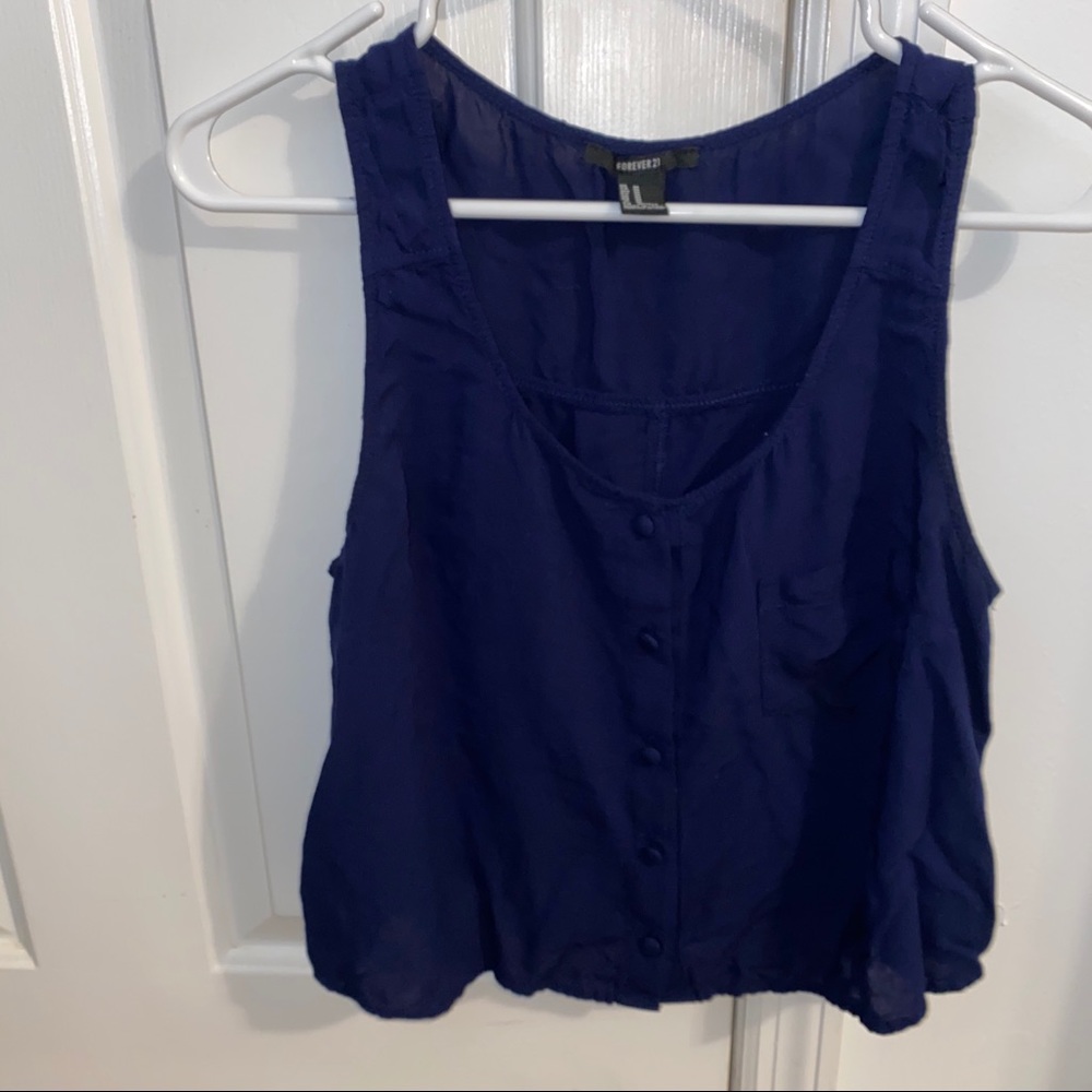 Forever 21 Navy Blue crop top